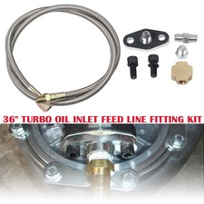 36" Turbo Oil Inlet Feed Line Fitting Kit For T3/T4 T25/T28 Turbo Turbocharger