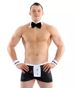 PARA HOMBRES SEXY CAMARERO MAYORDOMO EN EL BUFF CONJUNTO BOXER SHORTS BOLSA CALZONCILLO TALLA ÚNICA - Imagen 1 de 1