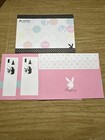 4 Unused Vintage Playboy Club Envelopes 6”x 4.25”  Stationary Pink Black