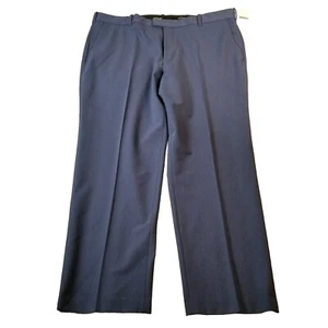 Van Heusen Flex Dusty Blue 360 Stretch Flat Front Straight Fit Slacks 40x30 NWT - Picture 1 of 15