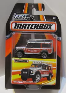 Matchbox 2016 Best of Land Rover Defender 110 Ambulanza Argento Serie 1 - Foto 1 di 1
