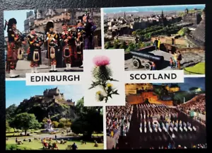 Vintage Edimburgo La Capital de Escocia Hermosos Lugares Color Postal Sin Correo - Imagen 1 de 2