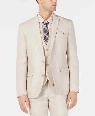 Abrigo deportivo Bar III para hombre ajustado lino tostado 42R yjl3025 $450 Foto 1 de 4