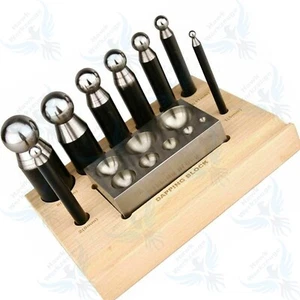 New 10 PCS DOMING Dapping Tool Block PUNCH set | RELIABLE Forming Shaping Kit - Picture 1 of 2