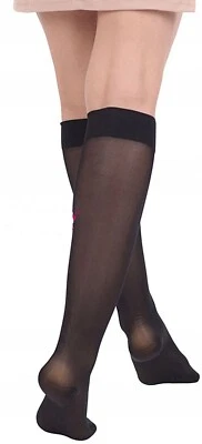 Kompression Kniestrümpfe Kompressionsstrümpfe Reisestrümpfe schwarz KKL 1 EU - Bild 1 von 3