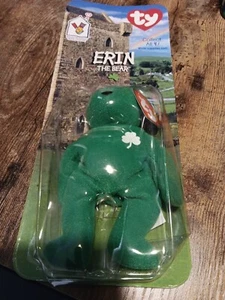 Neu Ty Beanie Baby Erin 1997 im Ruhestand mit Fehlern. OVP - Bild 1 von 7