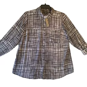 INVESTMENTS Woman Olivia 1X Shirt Top Blouse Black Career Button-Up Button Up XL - Picture 1 of 15