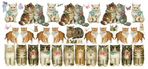 PEGATINA VIOLETA - FILAS DE GATOS - 8" x 3 3/4" (20cm x 9,5cm) - Imagen 1 de 1