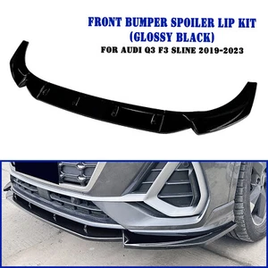Front Bumper Spoiler Lip Splitter Kit For Audi Q3 F3 Sline 2019-2024 Black - Picture 1 of 12