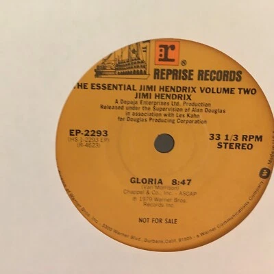 JIMI HENDRIX EXPERIENCE   EP   45 SINGLE  vinyl  ,   GLORIA  ( BOTH SIDES ) Foto 1 de 2