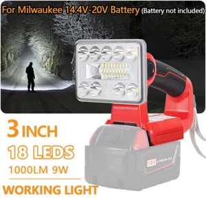 Outdoor LED Work Light For Milwaukee 18V Battery w/USB 9W Camping Light Torch US - Picture 1 of 13