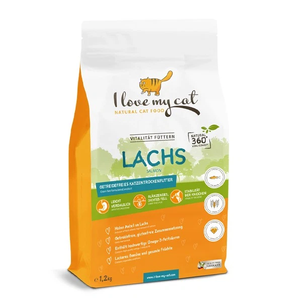 (10,83 EUR/kg) ILove My Cat - Getreidefreies Trockenfutter für Katzen - Lachs - Bild 1 von 4