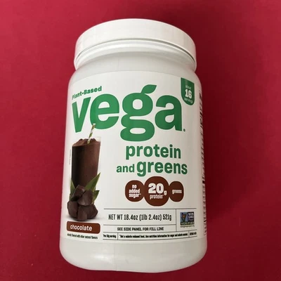 Proteína y verduras a base de plantas Vega sabor chocolate 18,4 oz envío gratuito Foto 1 de 3