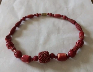 14 Zoll rote Perlenkette - Bild 1 von 3