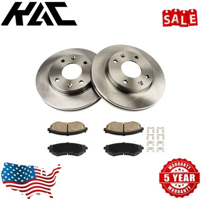 Front Vented Brake Rotors + Ceramic Pads Kit For 2001-2002 Kia Optima 6PR1900668 Foto 1 de 4