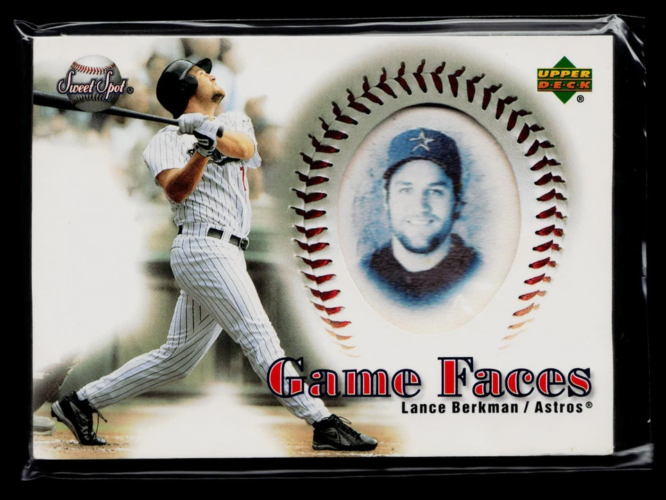 2002 UD SWEET SPOT #173 LANCE BERKMAN GAME FACES BALL - Image 1 of 2