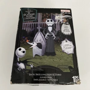 The Nightmare Before Christmas Jack & Zero 5 Ft. Airblown Inflatable - Picture 1 of 5