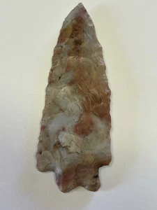 Super Fine Huron Co. Ohio Bi-furcated Arrowhead Serrated Artifact Ex. Palmer - Picture 1 of 4