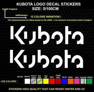 2 KUBOTA LOGO autocollant Véritable decal autocollant IMPERMÉABLE - Bild 1 von 1