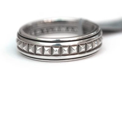 Anillo DAVID YURMAN Para Hombre Nuevo Pirámide 6mm Plata Esterlina Talla 9 Foto 1 de 4