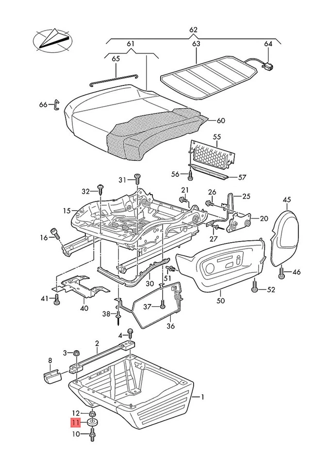 Original VW Campmobile Typ2 Transp. LT Campmobile-T5 T6 Distanzhülse 7H0881493 - Bild 1 von 1