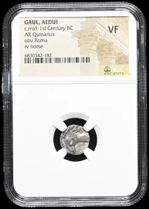 Gala Celta, Aedui. Siglo I a.C. Quinario de plata, caballo, NGC VF - Imagen 1 de 2