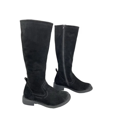 全新 Josef Seibel 女式 Selena 21 及膝麂皮绒靴子黑色 5 码 — 第 1/4 张图片