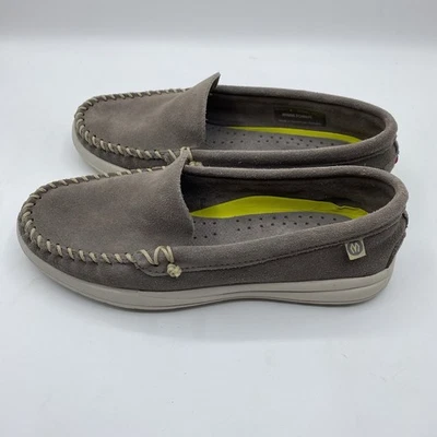 Minnetonka Women's Moccasin Slip On Loafer Shoes Gray Size 6 - Image 1 of 4