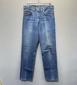 Vintage 90s Levis 509 Orange Tab Denim Blue Jeans Classic Fit USA 33x32 - Picture 1 of 12