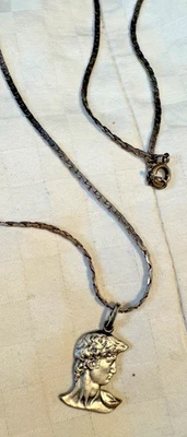 Collar Colgante Plata 800, Colgante Miguel Ángel David, Dije Cabeza de David Foto 1 de 4