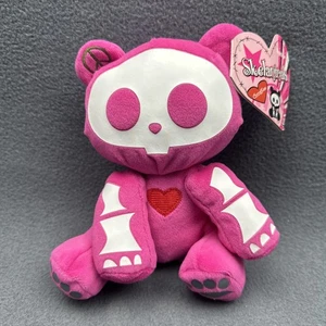 Skelanimals Chungkee Panda 6" Peace rosa Herz Skelett sitzend selten mit Etikett - Bild 1 von 16