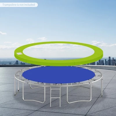 Cubierta de resorte de trampolín de 12 pies verde almohadilla de seguridad de repuesto redonda Foto 1 de 4