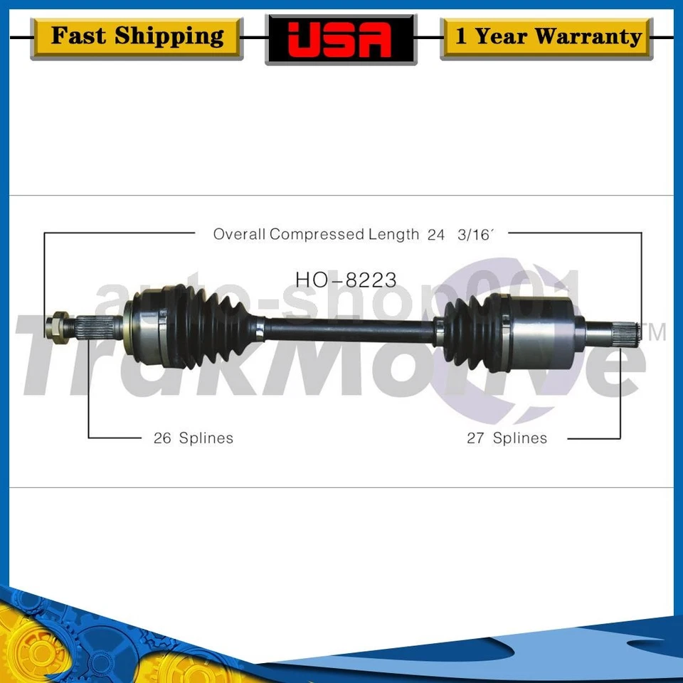 Junta de eje CV delantero izquierdo compatible con Honda Civic 1,8 L 2011 2010 2009 2008 2007 2006 Foto 1 de 1