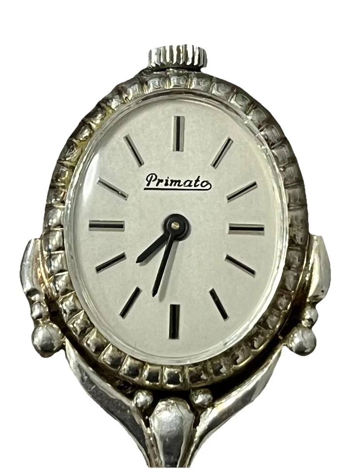 PRIMATO Damen Uhr • Mechanische Vintage Halskettenuhr (19mm) läuft - Bild 1 von 4