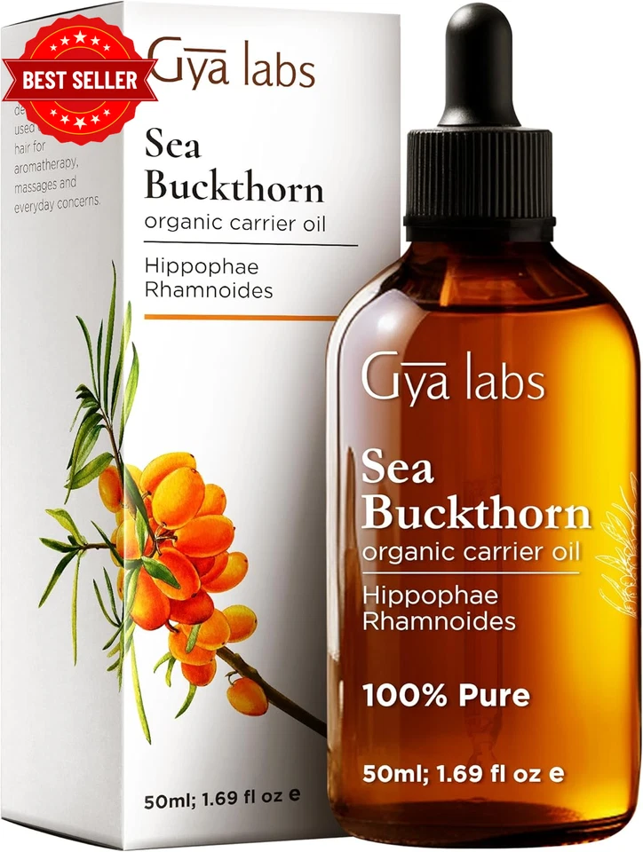 Organic Sea Buckthorn Oil for Skin & Face - Cold Pressed Unrefined Sea Buckthorn - image 1 of 4