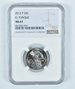 2012-P Washington Quarter El Yunque America The Beautiful MS67 NGC *4179 - Picture 1 of 5