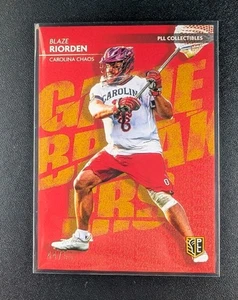Blaze Riorden 2025 Premier Lacrosse Game Breakers PLL #GB-14 Gold #44/50 - Foto 1 di 3