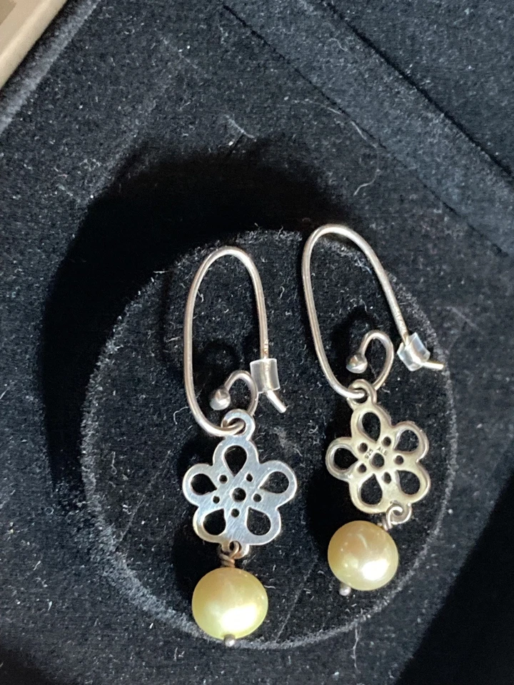 Pandora Ohrringe Haken,Anhänger mit Perle,Mix,Compose Retired - Bild 1 von 4