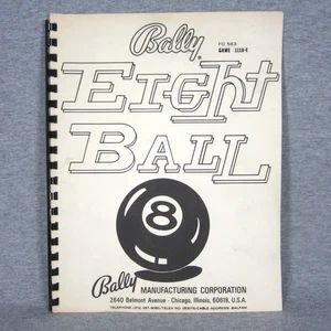 Bally Eight Ball Pinball Instruction/Service Manual - Original Copy - Picture 1 of 7