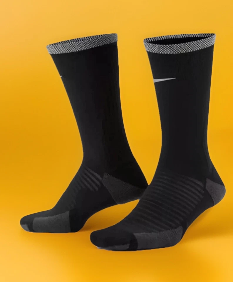 Nike DRI-FIT Spark Cushioned Running Crew Socks Mens 10-11.5 CU7200-010