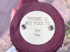 Orvis Trident TL Mid-Flex 7.0 Fly Rod. 9’ 8 Wt. W/ Tube & Sock. 2 Piece, MINT! - Picture 1 of 10