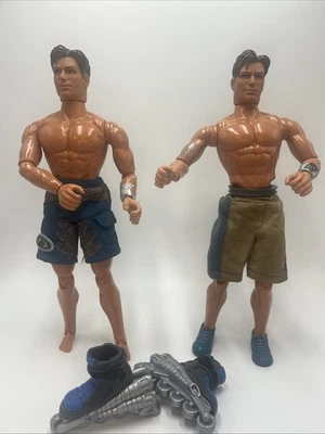 2 MAX STEEL GI JOE 12" Figura de Acción Articulada Muñeca Escala 1:6 Mattel 1998 DEFECTUOSA Foto 1 de 4