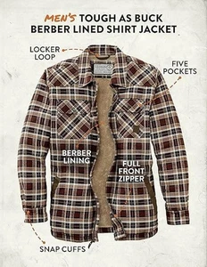 Legendary Whitetails Men's, Buckeye Plaid Shacket, XX-Large Tall - Picture 1 of 5