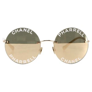 Gafas de sol redondas Chanel X Pharrell Williams en metal doradas para mujer talla única - Imagen 1 de 8