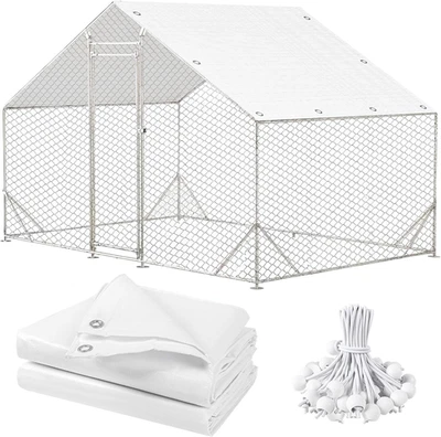 鸡舍盖,11.48 * 6.23 英尺保护套适用于鸡跑大型金属鸡舍 — 第 1/4 张图片