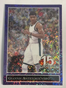 2025 Leaf National Convention - Giannis Antetokounmpo - 928-62Purple Sparkle 4/7 - Picture 1 of 2
