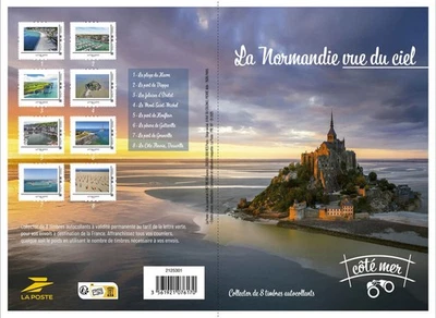 France - Normandy seen from the sky - Sea side - Collector 8 stamps - Image 1 of 2