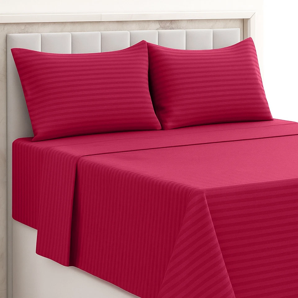 Juego de sábanas de microfibra ultra suaves de lujo de bolsillo profundo de 4 piezas Foto 1 de 4