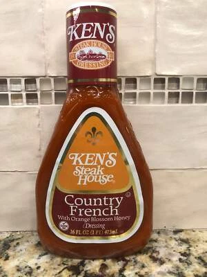 JOETLC Ken's Steak House Country French with Orange Blossom Honey Salad Dressing 16 oz
