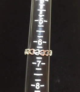 Vintage Sterling 925 Herz Band Ring 1,9 g Größe 6,5 - Bild 1 von 12